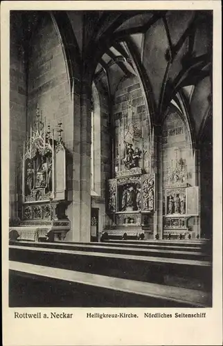 Ak Rottweil am Neckar, Heiligkreuz-Kirche, Nördliches Seitenschiff