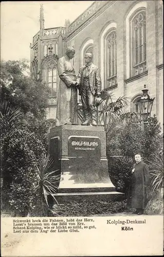 Ak Köln am Rhein, Kolping-Denkmal