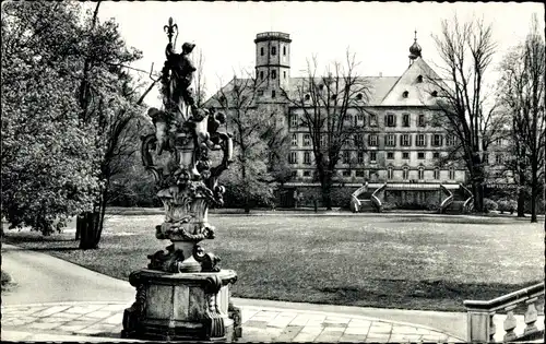 Ak Fulda in Hessen, Schlossgarten, Flora, Denkmal