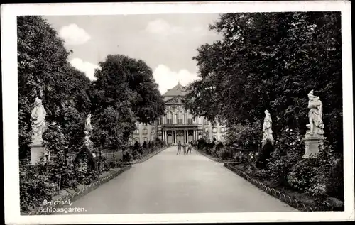 Ak Bruchsal im Kraichgau, Schlossgarten, Statuen