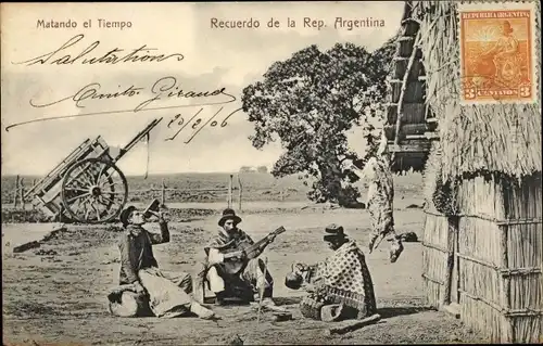 Ak Argentinien, Matando el Tiempo, gesellige Runde
