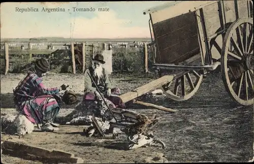 Ak Argentinien, Tomando mato, gesellige Runde, Zechkumpanen