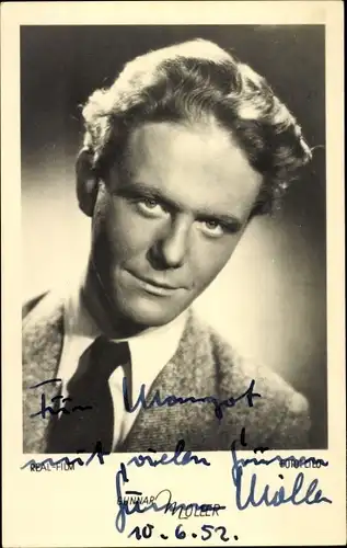 Ak Schauspieler Gunnar Möller, Portrait, Autogramm