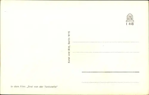 Ak Schauspieler Walter Müller, Portrait, Autogramm, Zigarette, Drei von der Tankstelle