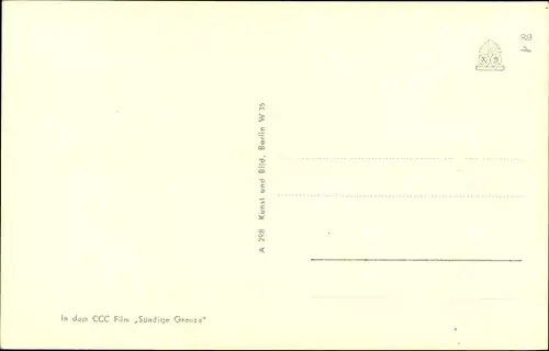 Ak Schauspielerin Inge Egger, Portrait, Autogramm, Zigarette, Sündige Grenze