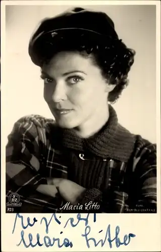 Schauspielerin Maria Litto, Portrait, Autogramm