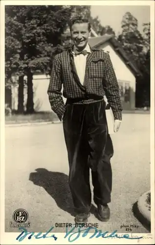 Ak Schauspieler Dieter Borsche, Portrait, Autogramm