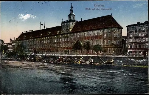 Ak Wrocław Breslau Schlesien, Universität