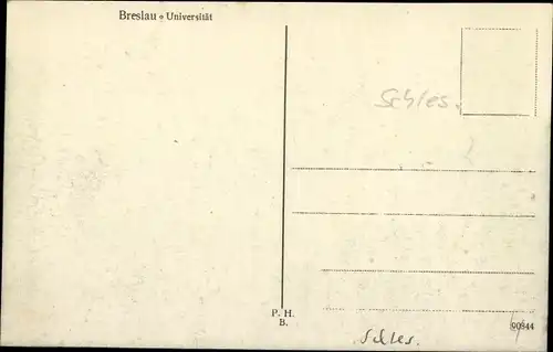 Foto Ak Breslau in Schlesien, Universität