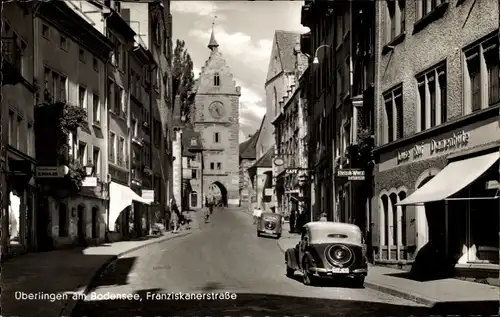 Ak Überlingen am Bodensee, Franziskanerstraße, Fleischwaren-Laden