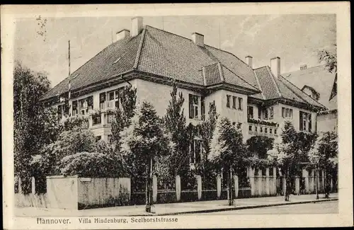 Ak Hannover in Niedersachsen, Villa Hindenburg, Seelhorststraße