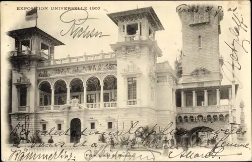 Ak-Weltausstellung 1900, Fürstentum Monaco