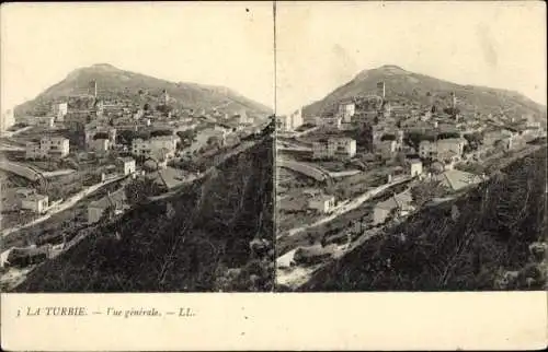 Stereo Ak La Turbie Alpes Maritimes, Gesamtansicht