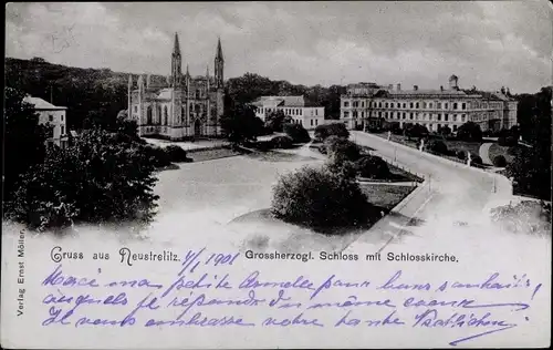 Ak Neustrelitz in Mecklenburg, Schloss, Schlosskirche