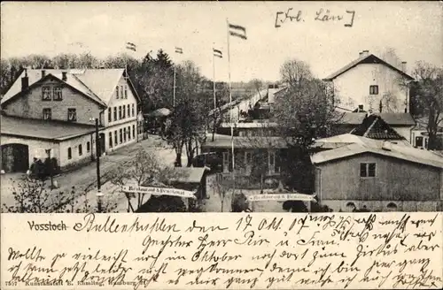 Ak Vossloch Bokholt Hanredder in Holstein, Teilansicht, Restaurant