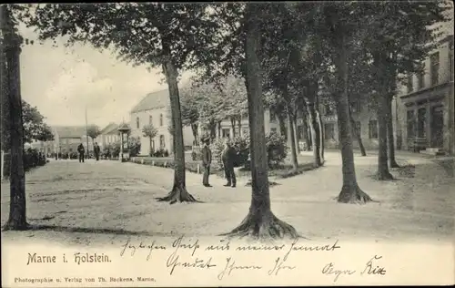 Ak Marne in Holstein, Straßenpartie