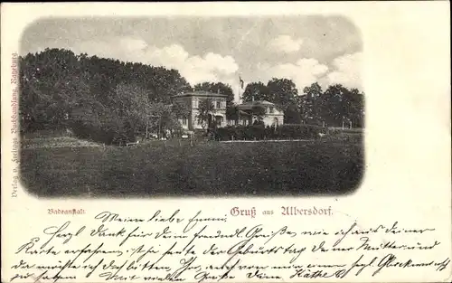 Ak Albersdorf in Holstein Dithmarschen, Badeanstalt