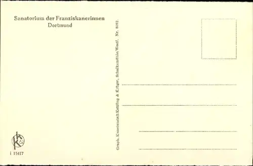 Ak Dortmund im Ruhrgebiet, Sanatorium der Franziskanerinnen, Krankenzimmer