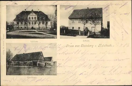 Ak Katzbach Niederschlesien, Steinberg, Schloss, Gasthaus