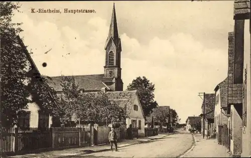 Ak Rintheim Karlsruhe in Baden, Hauptstraße