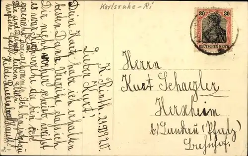 Ak Rintheim Karlsruhe in Baden, Hauptstraße