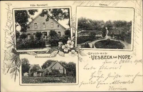 Ak Vesbek Vesbeck Neustadt am Rübenberge, Wohnhaus Sprengel, Garten