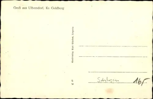 Ak Ulbersdorf Kreis Goldberg Schlesien, Post, Schwimmbad, Gasthof von Fritz Fröhlich