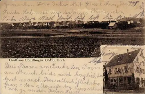 Ak Göttelfingen Seewald im Schwarzwald, Gesamtansicht, Gasthaus