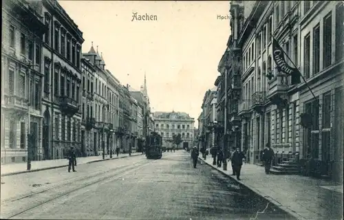 Ak Aachen in Nordrhein Westfalen, Hochstraße, Coiffeur