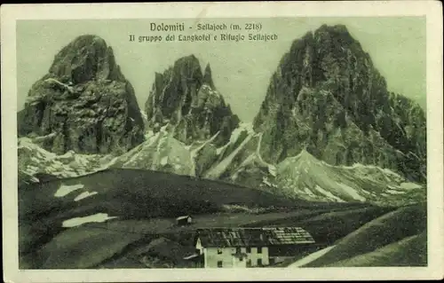 Ak Passo Sella Sellajoch Südtirol Trentino, Il gruppo del Langkofel e Rifugio