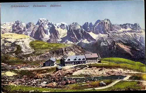 Ak Völs am Schlern Fiè allo Sciliar Südtirol, Schlernhaus