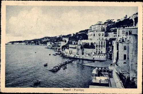 Ak Napoli Campania, Blick auf Stadt am Ufer