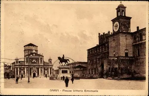 Ak Carpi Modena Emilia-Romagna, Piazza Vittorio Emanuele