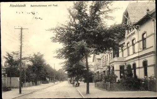 Ak Hamburg Wandsbek Rahlstedt Altrahlstedt, Bahnhofstraße mit Post