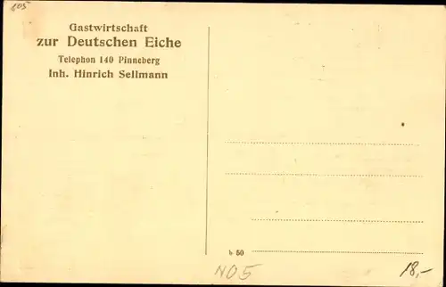 Ak Borstel Hohenraden Kreis Pinneberg, Gastwirtschaft zur Deutschen Eiche