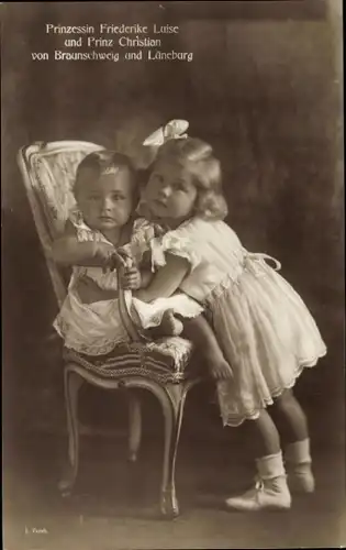 Ak Prinzessin Friederike Luise und Prinz Christian von Braunschweig und Lüneburg