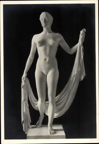 Ak Plastik Schreitende von Arno Breker, Frauenakt