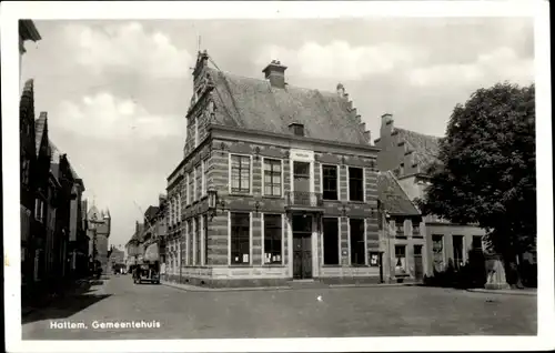 Ak Hattem Gelderland Niederlande, Rathaus