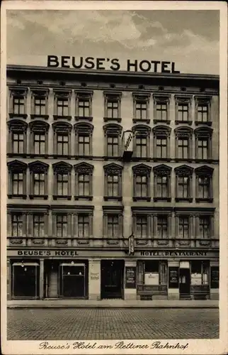 Ak Berlin, Beuses Hotel am Stettiner Bahnhof, Eichendorffstraße 14