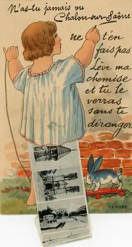 Leporello Ak Chalon sur Saône Saône et Loire, Kirche, Denkmal, Brücke