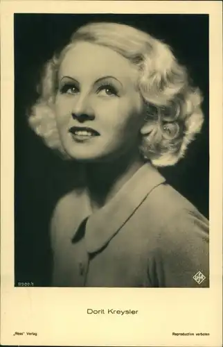 Ak Schauspielerin Dorit Kreysler, Portrait, Ross Verlag 8900 1