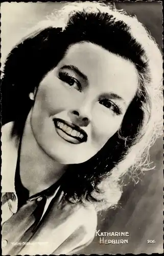 Ak Schauspielerin Katharine Hepburn, Portrait