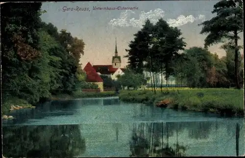 Ak Gera in Thüringen, an der Elster, Untermhaus
