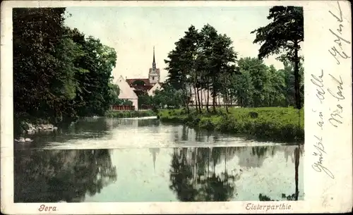 Ak Gera in Thüringen, an der Elster, Untermhaus, Kirche