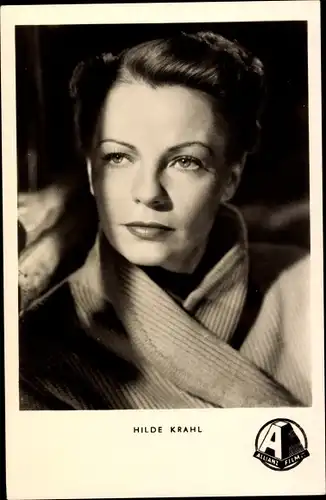 Ak Schauspielerin Hilde Krahl, Portrait, Allianz Film