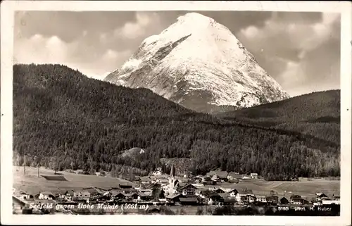 Ak Seefeld in Tirol, Gesamtansicht, Hohe Munde