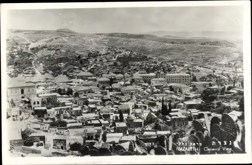 Ak Nazareth Nazareth Israel, Gesamtansicht