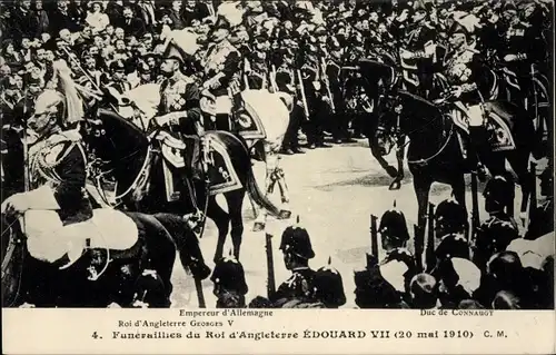 Ak König Eduard VII. von England, 20. Mai 1910, Roi d'Angleterre, Kaiser Wilhelm II