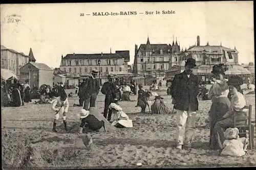 Ak Malo les Bains Nord, Sur le Sable