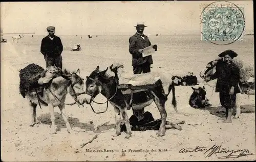 Ak Malo les Bains Nord, La Promenade des Anes